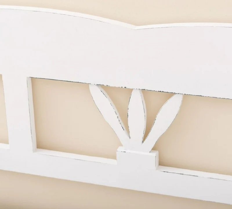 Casa Padrino Landhausstil Sitzbank Antik Weiß 163 x 48 x H. 92 cm - Massivholz Bank mit Stauraum - Massivholz Möbel - Landhausstil Möbel - Landhausstil Einrichtung
