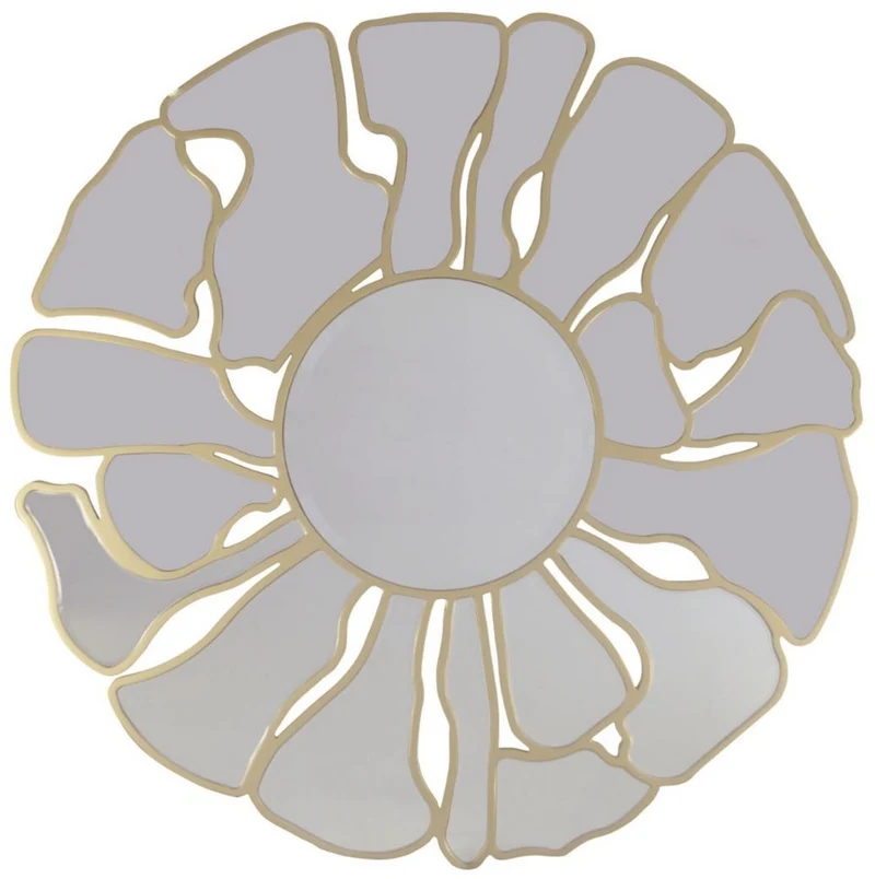 Casa Padrino Luxus Spiegel Gold Ø 92 cm - Runder Wohnzimmer Wandspiegel - Garderoben Spiegel - Schlafzimmer Spiegel - Luxus Kollektion