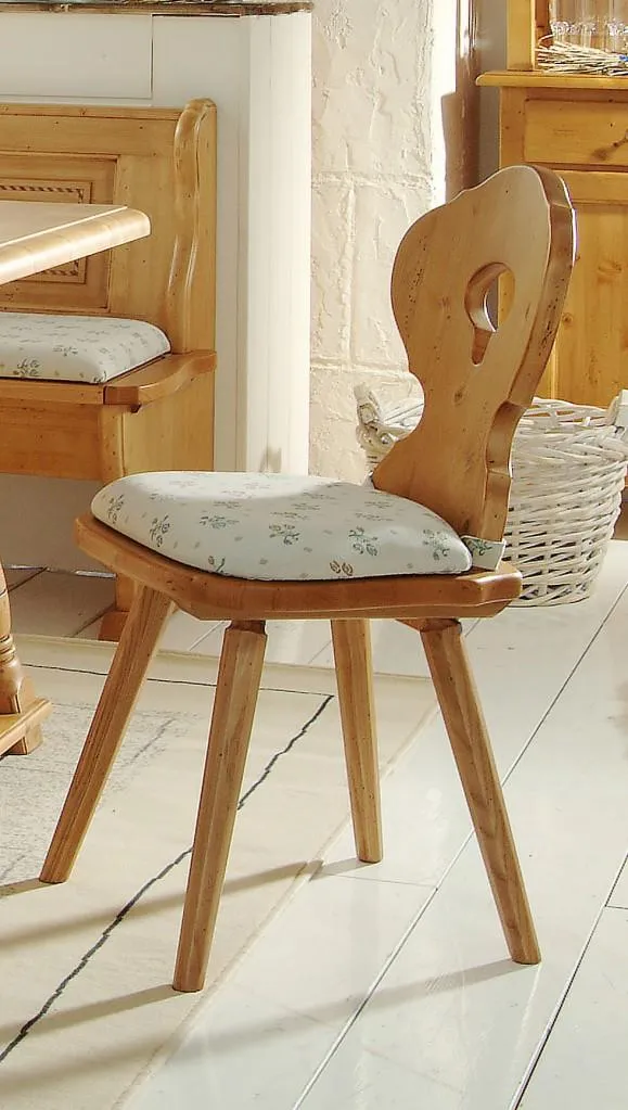 Stuhl Bozen Esszimmerstuhl im Landhausstil, Fichte Massivholz lackiert