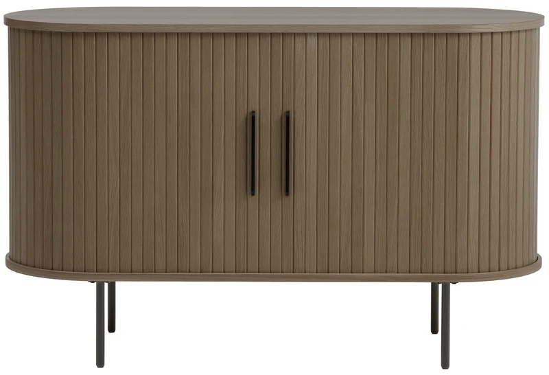 Kommode Gativel 120 cm Lamellen gebrannte Eiche