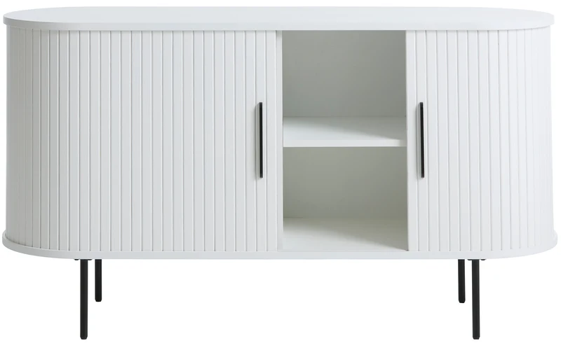 Kommode Gativel 120 cm weiße Lamellen