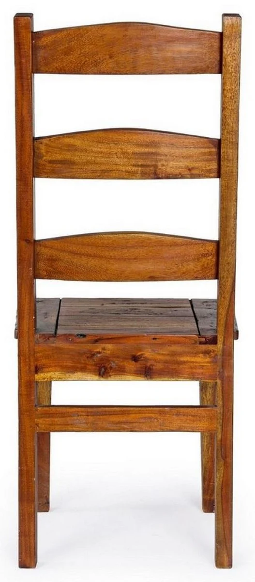 Casa Padrino Landhausstil Esszimmerstuhl 8er Set Braun / Naturfarben 45 x 45 x H. 105 cm - Rustikale Esszimmerstühle im Landhausstil - Rustikale Esszimmer Möbel - Landhausstil Esszimmer Möbel