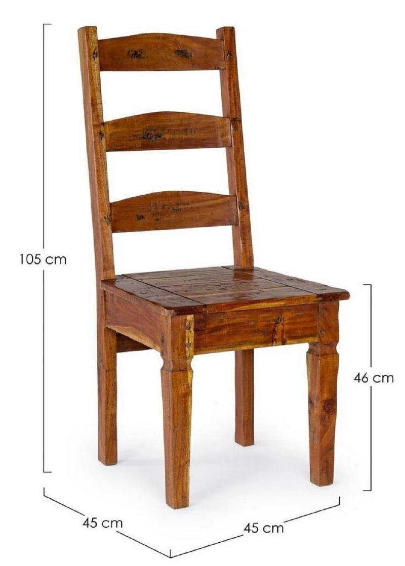 Casa Padrino Landhausstil Esszimmerstuhl 8er Set Braun / Naturfarben 45 x 45 x H. 105 cm - Rustikale Esszimmerstühle im Landhausstil - Rustikale Esszimmer Möbel - Landhausstil Esszimmer Möbel