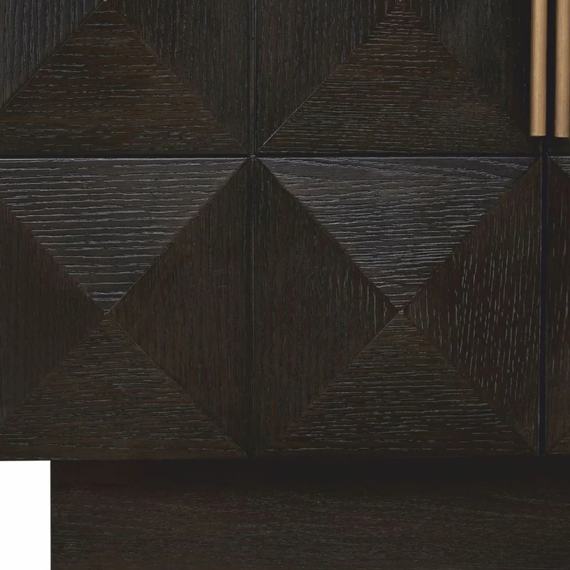 Casa Padrino Luxus Sideboard mit 4 Türen und Travertinplatte Dunkelbraun / Beige 170 cm