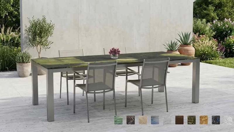 Gartentisch CAICOS mit Steinplatte aus Avocatus Granit online konfigurieren