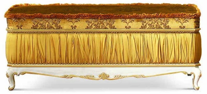 Casa Padrino Luxus Barock Sitzbank 125,5 cm - Barock Möbel - Made in Italy