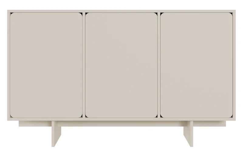Drehtür-Kommode Wuwu 150 cm in Grau-Beige