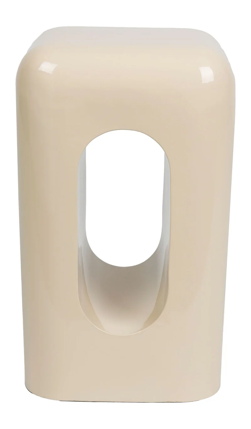 Hocker Creek Beige aus Eisen mit glänzender Oberfläche von Zuiver