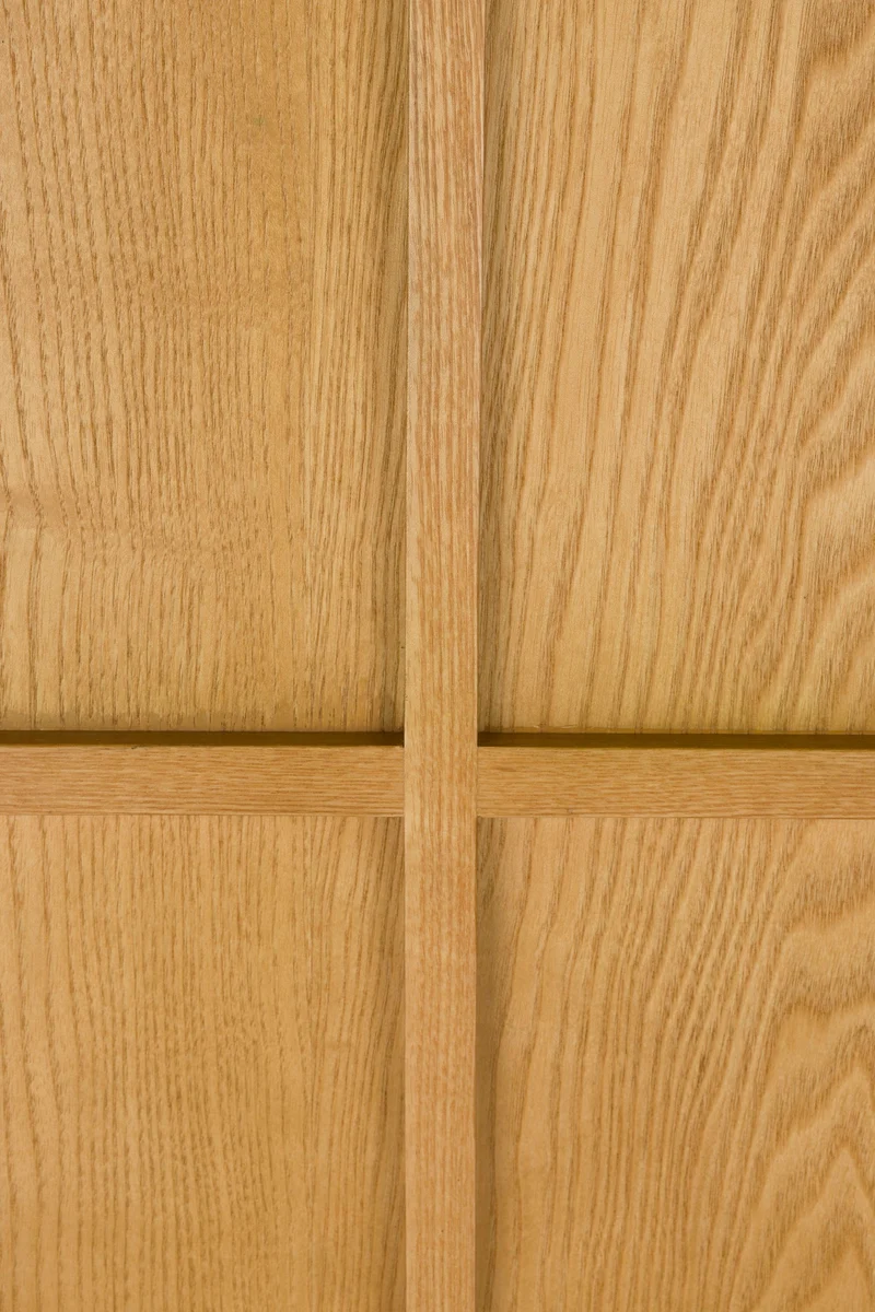 Sideboard Raster High mit Eschenfurnier im Japandi-Look, Natur