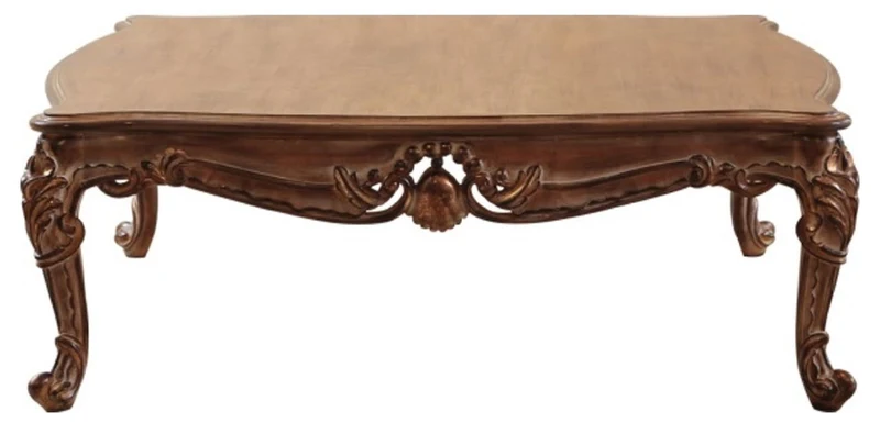 Casa Padrino Luxus Barock Couchtisch Braun - Handgefertigter Massivholz Wohnzimmertisch - Barock Wohnzimmer Möbel - Edel & Prunkvoll