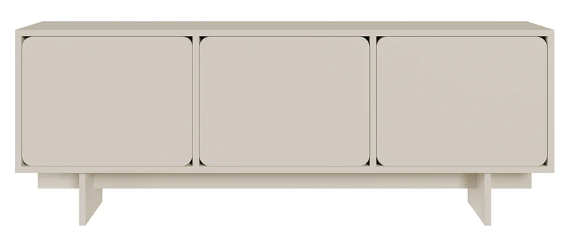 TV-Schrank Wuwu mit drei Schränken, 150 cm, grau-beige