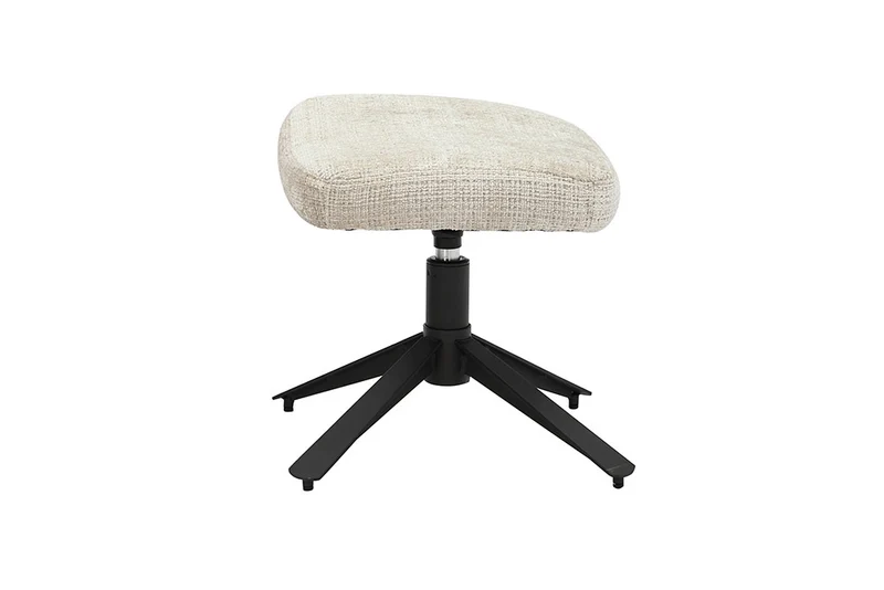 Drehbarer Hocker HEAVEN champagner-beige Strukturstoff