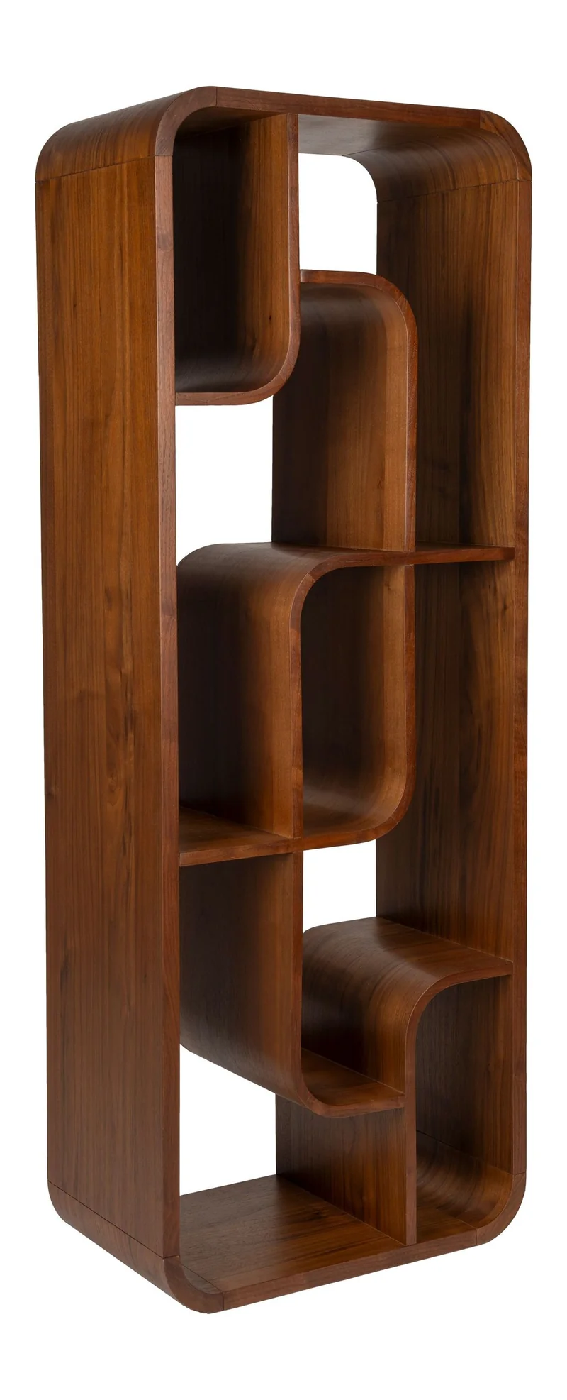 Schrank Seven im Bogendesign aus Nussbaumfurnier von Zuiver, Braun