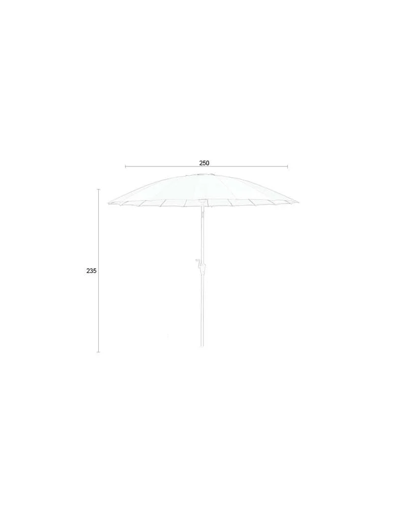 Sonnenschirm Sunshine von Zuiver in Beige mit Edelstahlstab für Garten