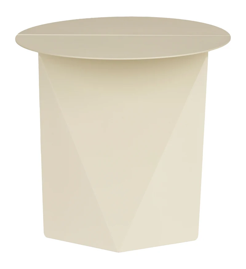 Beistelltisch Foldy Zuiver Beige aus Metall mit Origami-Design