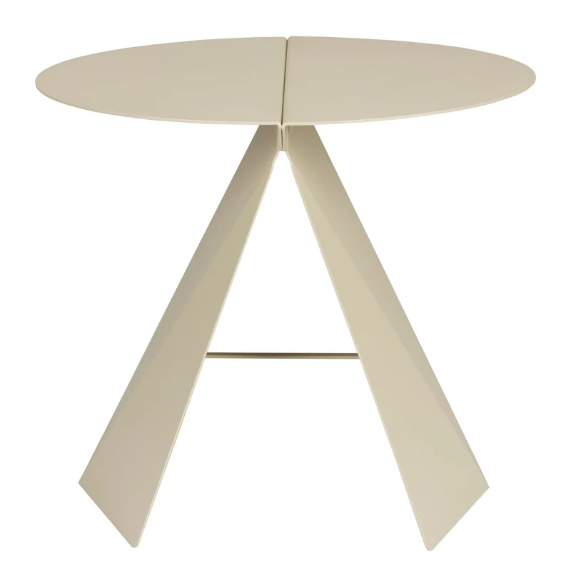 Beistelltisch Foldy Zuiver Beige aus Metall mit Origami-Design