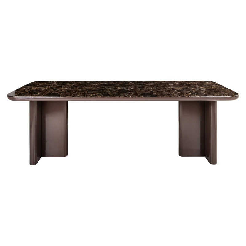 Esstisch Almundi 230 cm in Chocolat Brown mit Marmor-Optik
