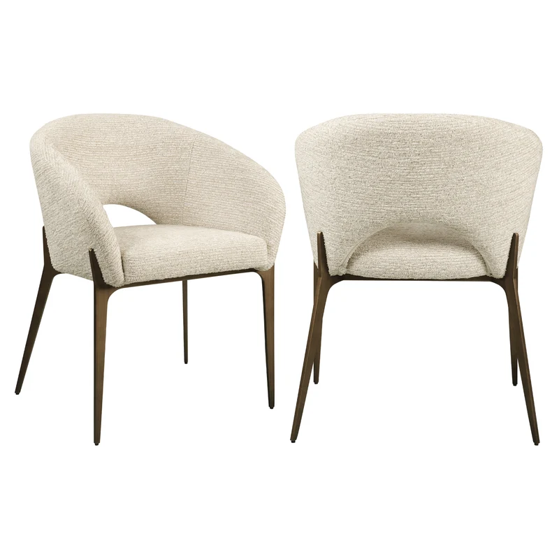 Esszimmerstuhl Kenzi Natural Linear – Richmond Design mit Polsterbezug