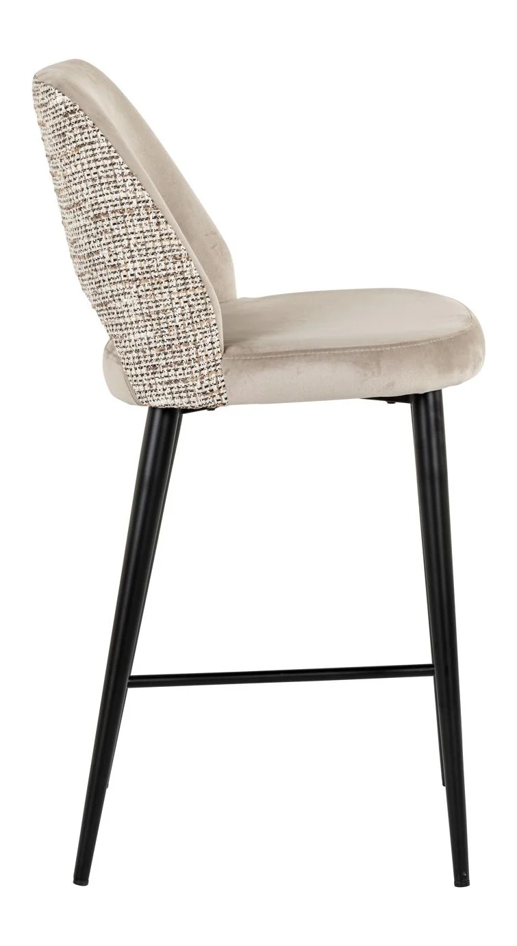 Barhocker Tabitha Richmond – Samtbezug trendy nature, Metallgestell
