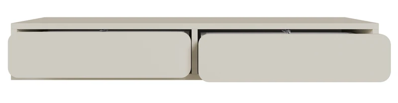 Hängender Schminktisch Wuwu mit zwei Schubladen, 110 cm, grau-beige