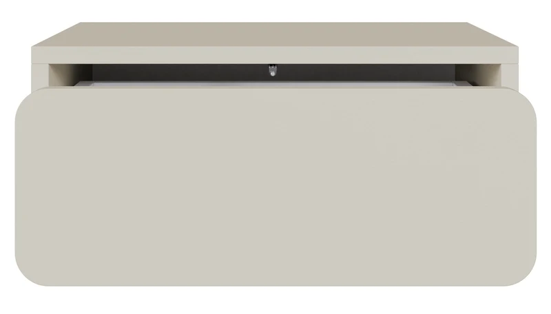 Hängender Nachttisch Wuwu mit einer Schublade, 50 cm, grau-beige