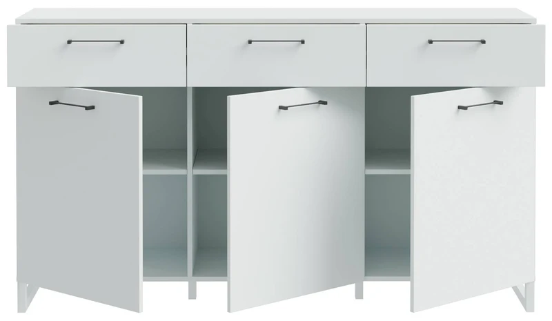Sideboard SILBA mit 3 Türen 3 Schubladen Secret Grey oder Salbei