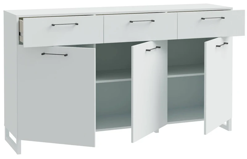 Sideboard SILBA mit 3 Türen 3 Schubladen Secret Grey oder Salbei