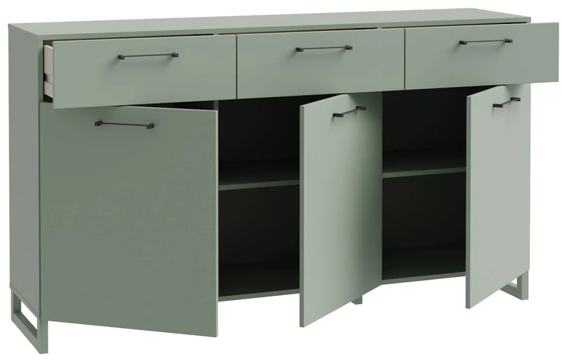Sideboard SILBA mit 3 Türen 3 Schubladen Secret Grey oder Salbei
