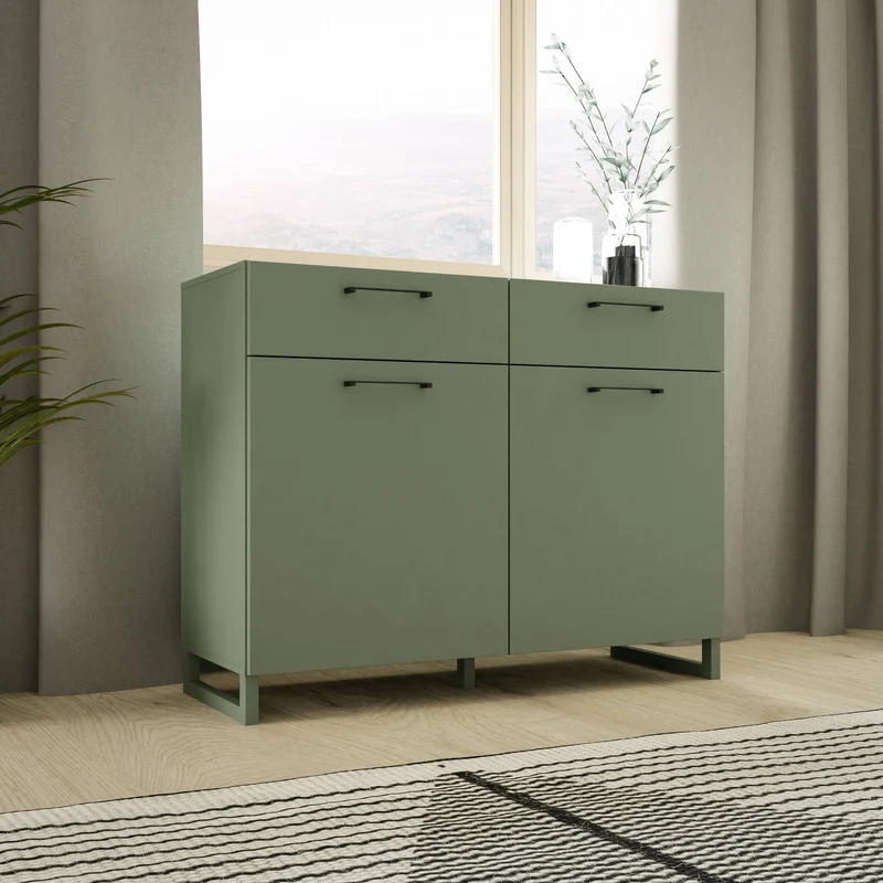 Sideboard Komode SILBA mit 2 Türen Secret Grey oder Salbei