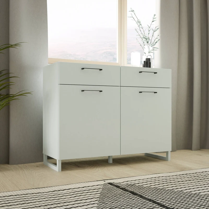 Sideboard Komode SILBA mit 2 Türen Secret Grey oder Salbei