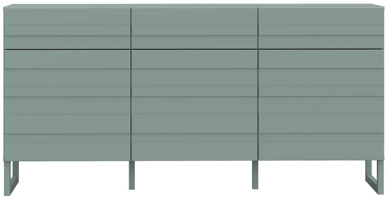 Sideboard BRETANIA mit 3 Türen 3 Schubladen Weiß oder Salbei, von Forte
