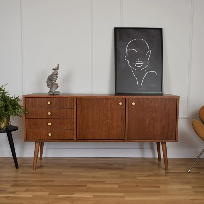 Sideboard CLASSY BROWN mit Griffen