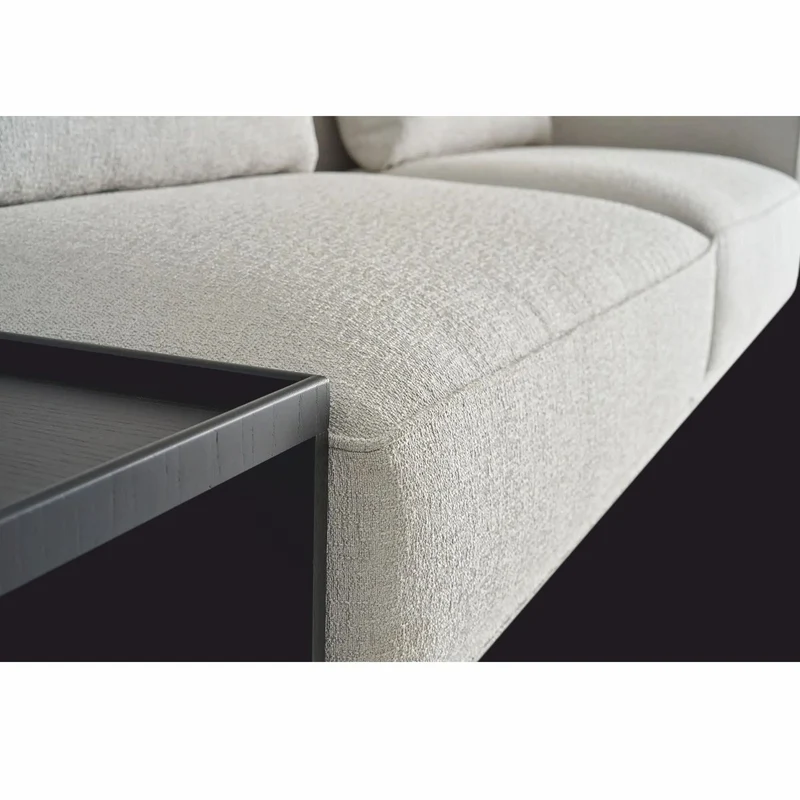 Casa Padrino Luxus Sofa Weiß / Schwarz / Dunkelbraun 286 cm - Wohnzimmer & Hotel Möbel
