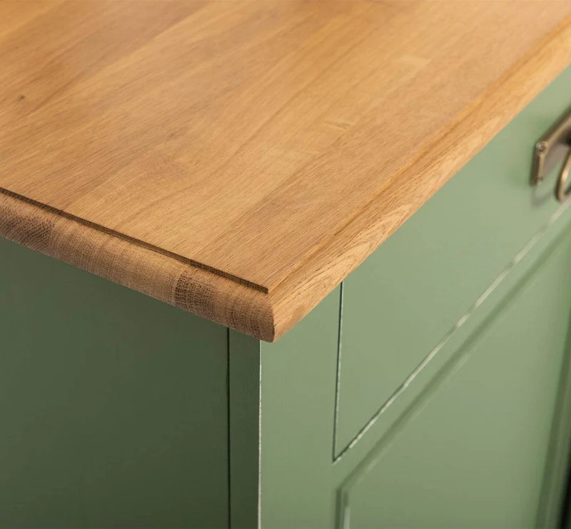 Zweitüriges Sideboard mit Schubladen aus Massivholz - Kommode mit Schiebetüren