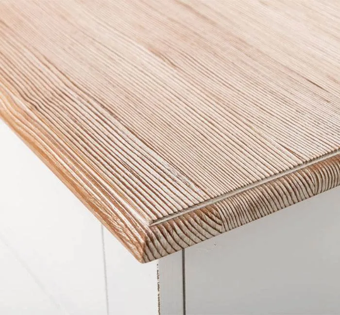 Zweitüriges Sideboard mit Schubladen aus Massivholz - Kommode mit Schiebetüren