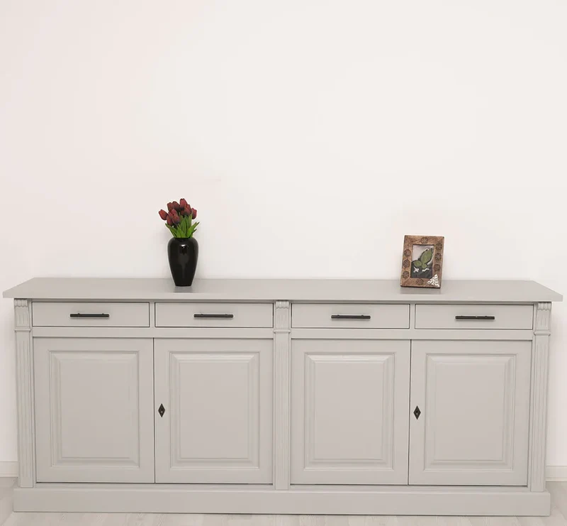 Landhaus Sideboard aus Massivholz | Kommode mit 4 Schubladen und 4 Türen