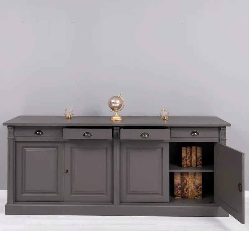 Landhaus Sideboard aus Massivholz | Kommode mit 4 Schubladen und 4 Türen
