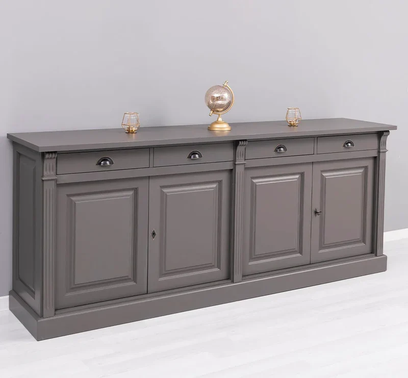Landhaus Sideboard aus Massivholz | Kommode mit 4 Schubladen und 4 Türen