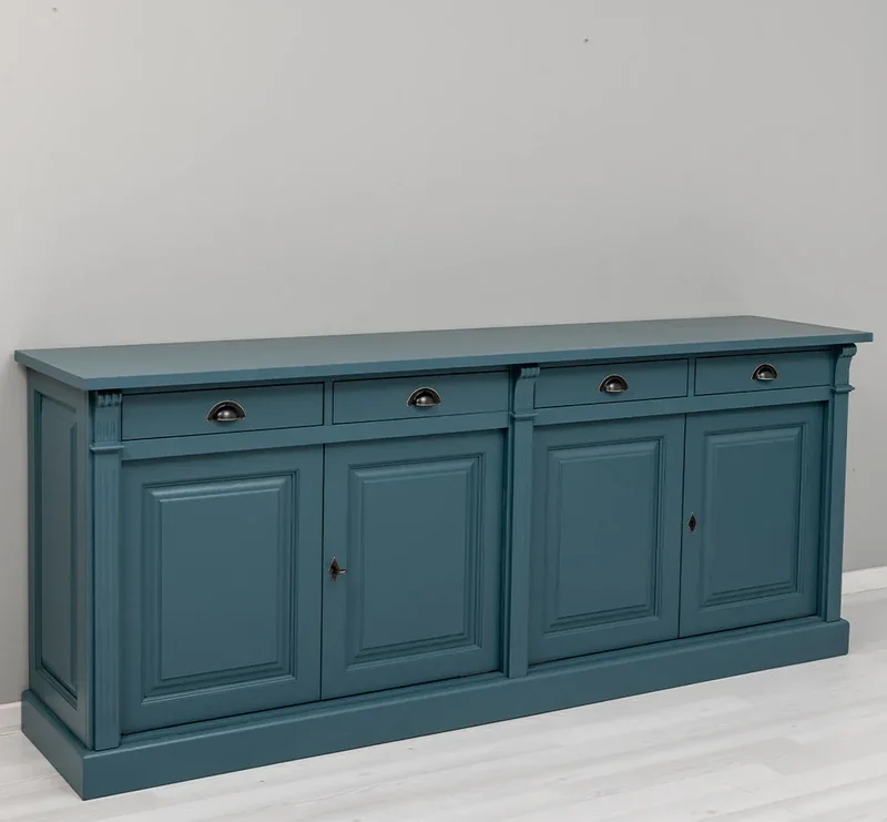 Landhaus Sideboard aus Massivholz | Kommode mit 4 Schubladen und 4 Türen