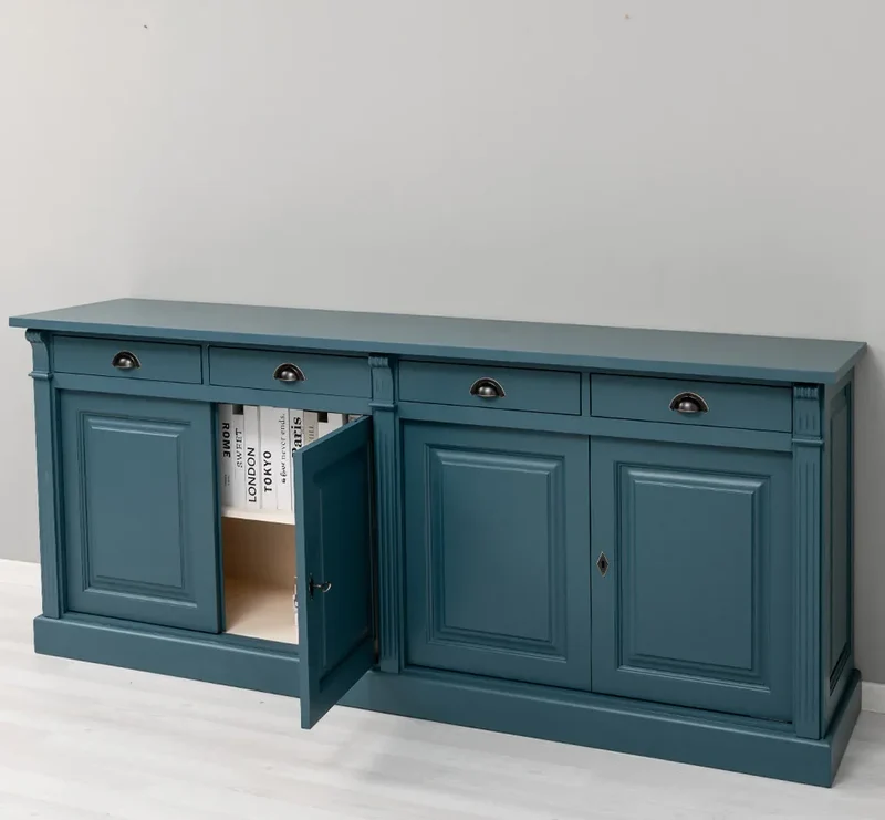 Landhaus Sideboard aus Massivholz | Kommode mit 4 Schubladen und 4 Türen