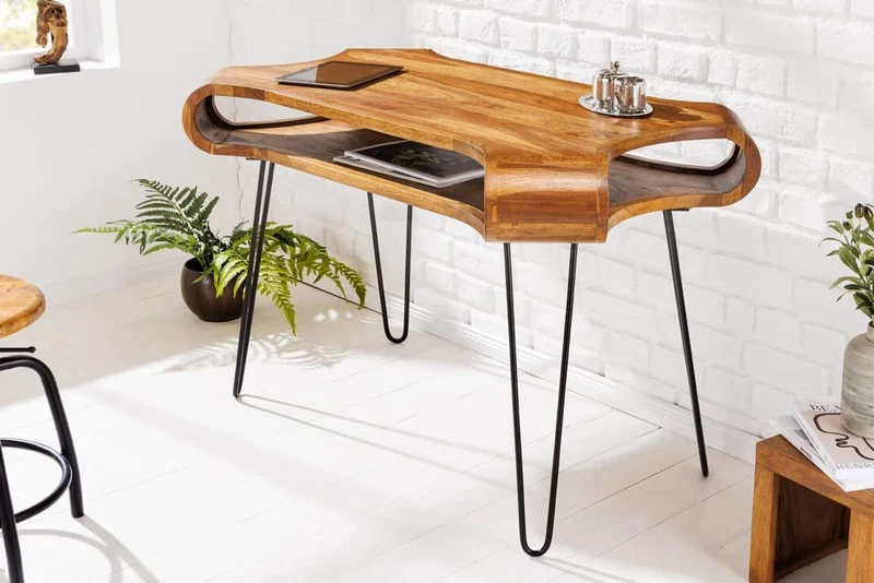 Extravaganter Schreibtisch LIVE-RANIC ca.120cm Palisander-Holz