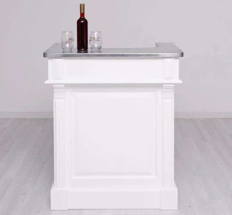 Kleine Landhausbar aus Massivholz - Empfangstheke