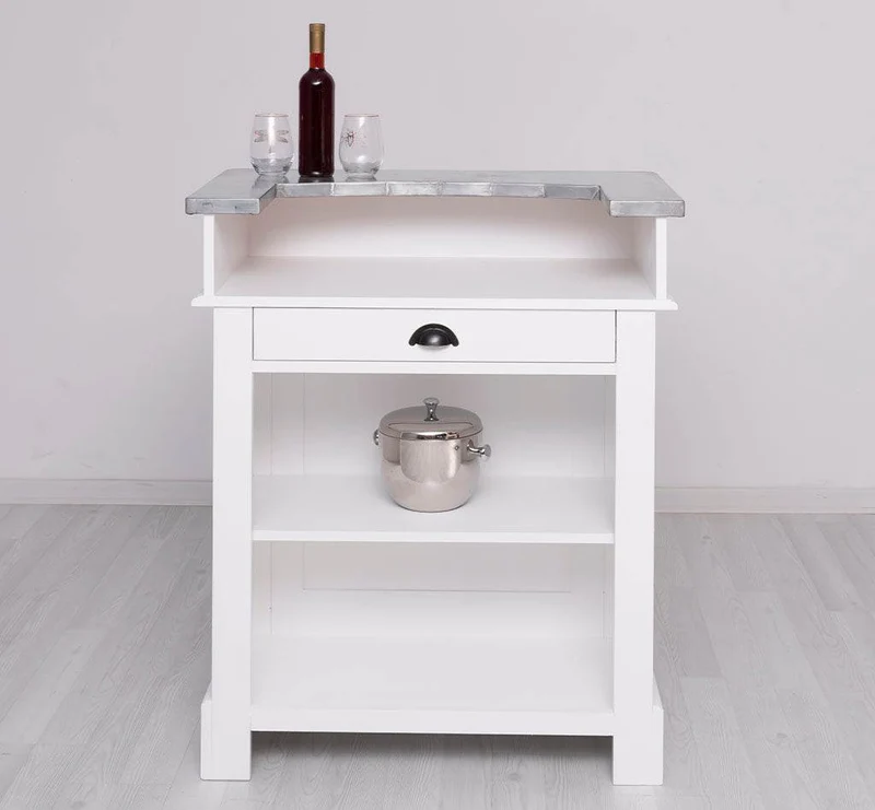 Kleine Landhausbar aus Massivholz - Empfangstheke
