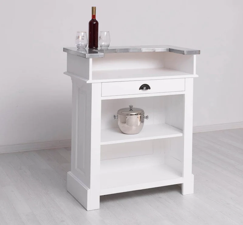 Kleine Landhausbar aus Massivholz - Empfangstheke
