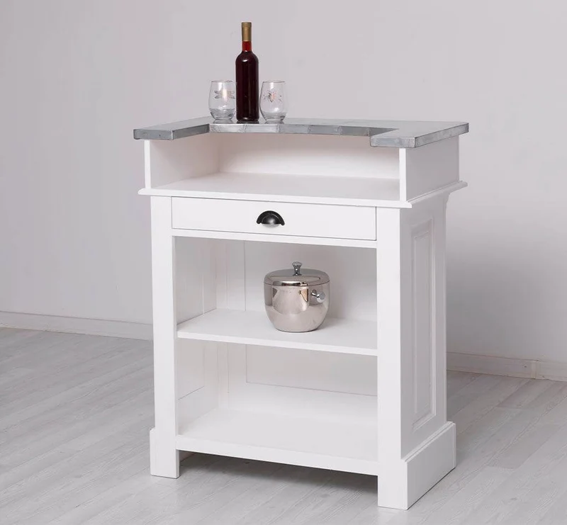 Kleine Landhausbar aus Massivholz - Empfangstheke