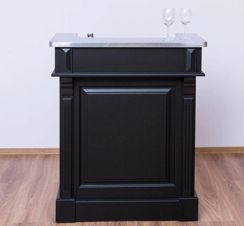Kleine Landhausbar aus Massivholz - Empfangstheke