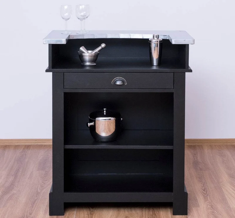 Kleine Landhausbar aus Massivholz - Empfangstheke
