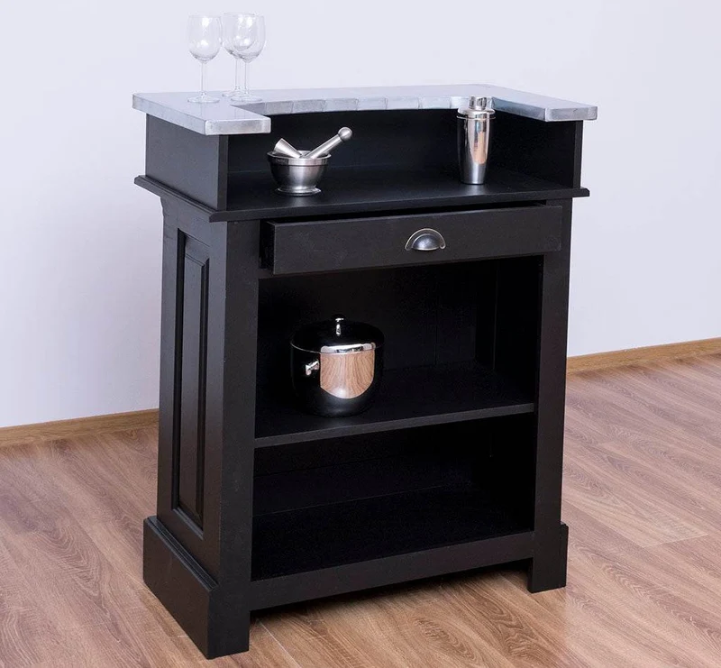 Kleine Landhausbar aus Massivholz - Empfangstheke
