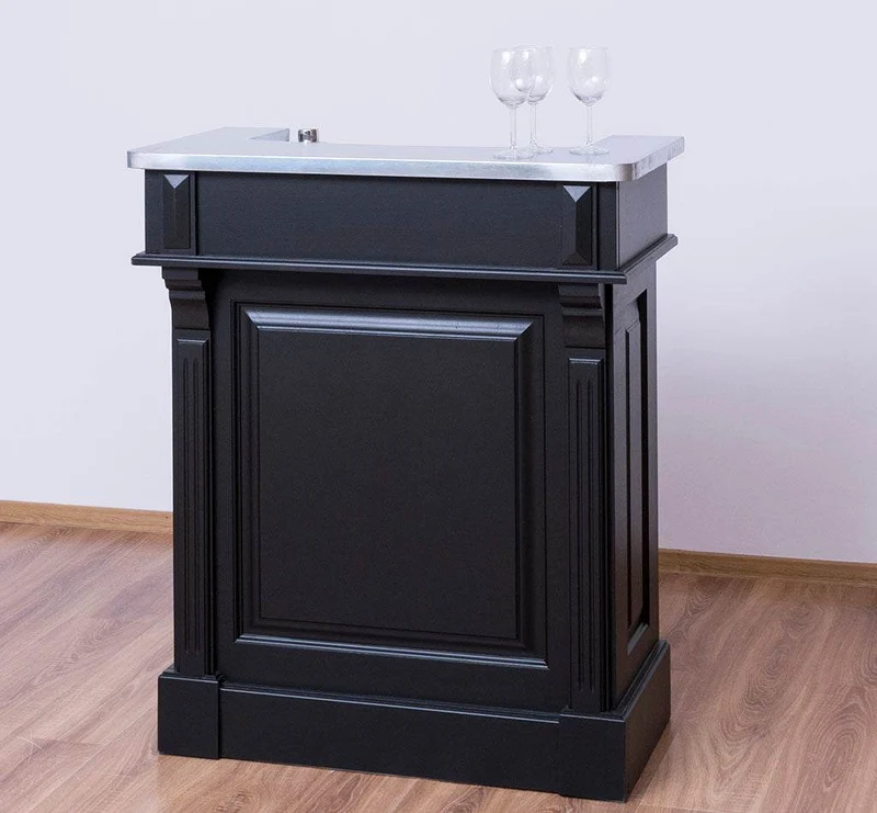 Kleine Landhausbar aus Massivholz - Empfangstheke