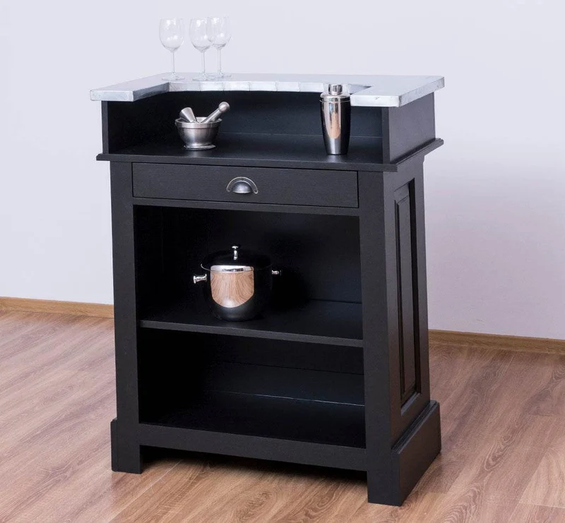 Kleine Landhausbar aus Massivholz - Empfangstheke